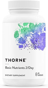 THORNE Basic Nutrients 2/Day - Comprehensive Daily Multivitamin with Optimal Bioavailability - Vitamin and Mineral Formula - Gluten-Free, Dairy-Free, Soy-Free - 60 Capsules - 30 Servings in Pakistan