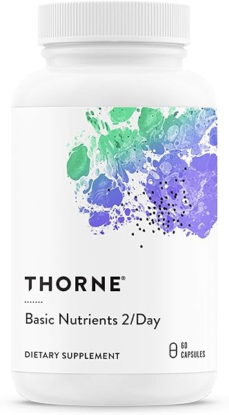 THORNE Basic Nutrients 2/Day - Comprehensive Daily Multivitamin with Optimal Bioavailability - Vitamin and Mineral Formula - Gluten-Free, Dairy-Free, Soy-Free - 60 Capsules - 30 Servings in Pakistan in Pakistan