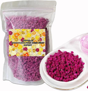 TXDYNLLK Freeze-Dried Diced Dragon Fruit 5.3oz(150g) Single Ingredient, No Added Sugar, Dragon Fruit Cubes for Drinks, Dried Dragon Fruit Snack in Pakistan