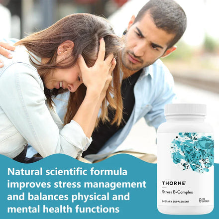 Thorne Stress B Complex - Highly Absorbed, Active Vitamins B2, B6, B12 and Folic Acid