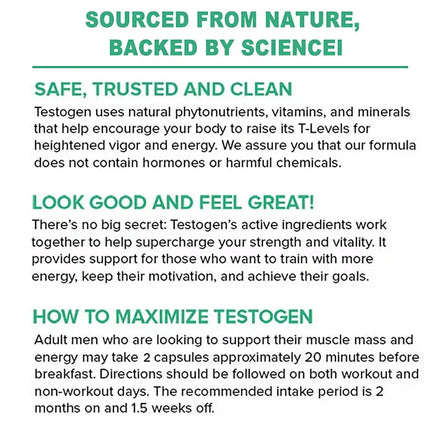 Triple Action Testosterone Booster for Men - Enhance Muscle Growth, Metabolism & Mental State