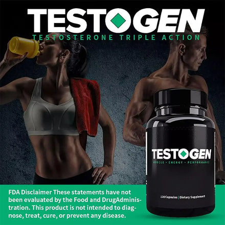Triple Action Testosterone Booster for Men - Enhance Muscle Growth, Metabolism & Mental State