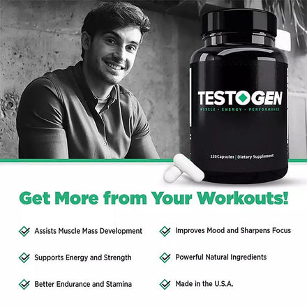 Triple Action Testosterone Booster for Men - Enhance Muscle Growth, Metabolism & Mental State