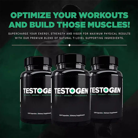 Triple Action Testosterone Booster for Men - Enhance Muscle Growth, Metabolism & Mental State