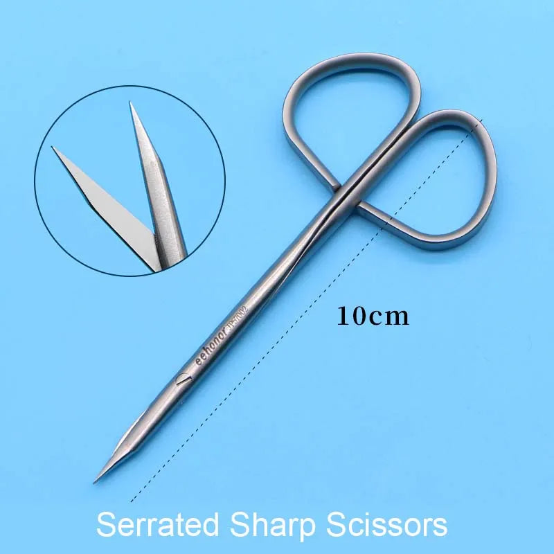 Twisted Handle Tissue Separating Scissors Peeling Scissors Eyelid Ophthalmic Surgical Scissors Fine Scissors Beauty Tools