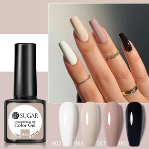 UR SUGAR White Nude Black Nail Gel Polish Semi Permanent Varnish Nail Gel UV LED Manicure Nail Art Design