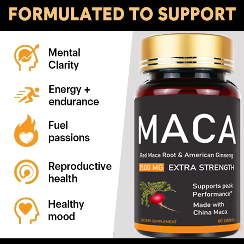 Maca Root Extract Capsules  Strength&Mood Supplements，Natural Pills To Support Health，Male Enhancement Capsules Adult Healthcare