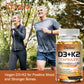 Vegan 2-in-1 Vitamin D3 5000 IU+K2 200mcg MK-7 Capsules Organic Coconut Oil Natural Ingredient Calcium Regulation Immunity