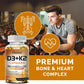 Vegan 2-in-1 Vitamin D3 5000 IU+K2 200mcg MK-7 Capsules Organic Coconut Oil Natural Ingredient Calcium Regulation Immunity