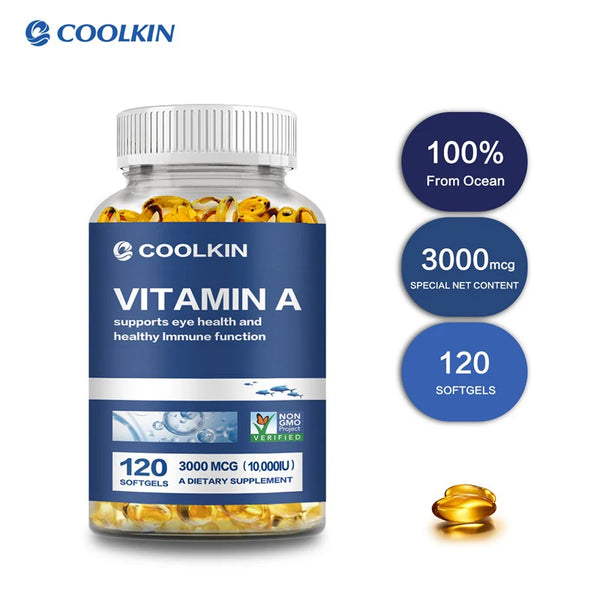 Vitamin A 10,000 IU - Promotes Eye Health, Boosts Immunity, Non-GMO in Pakistan