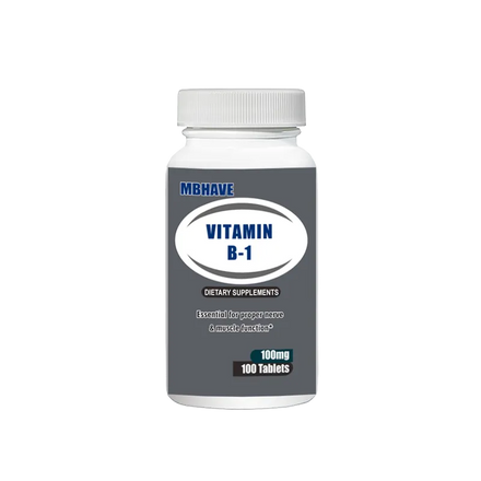 Vitamin B-1 100mg - 100 Tablets Essential for proper nerve & muscle function*