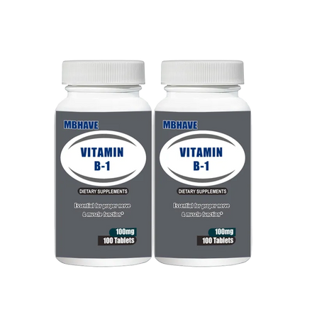 Vitamin B-1 100mg - 100 Tablets Essential for proper nerve & muscle function*