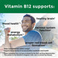 Vitamin B12 6000MG, Methylcobalamin Supplement for Mind, Energy, Brain, Mood, Heart Support, 30/60/120 Capsules