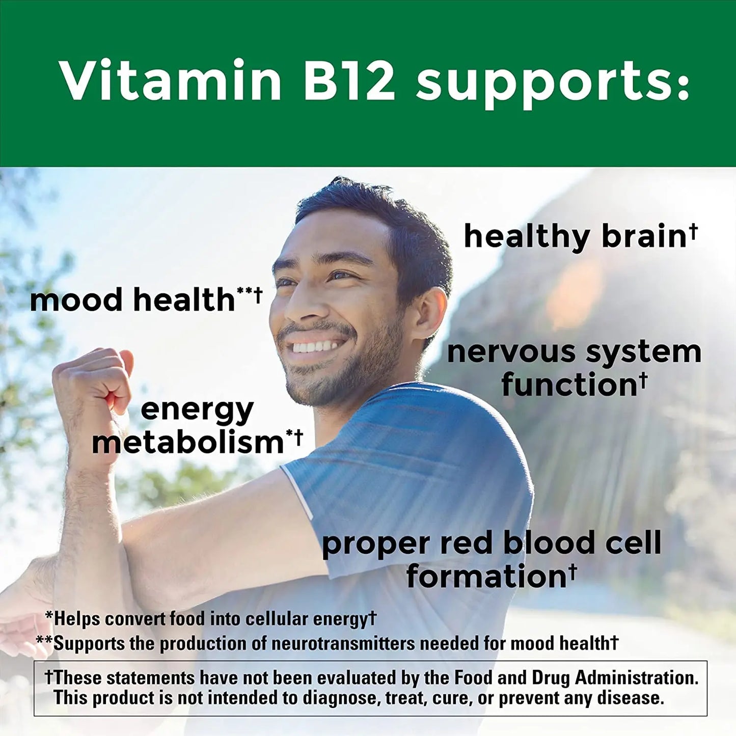 Vitamin B12 6000MG, Methylcobalamin Supplement for Mind, Energy, Brain, Mood, Heart Support, 30/60/120 Capsules