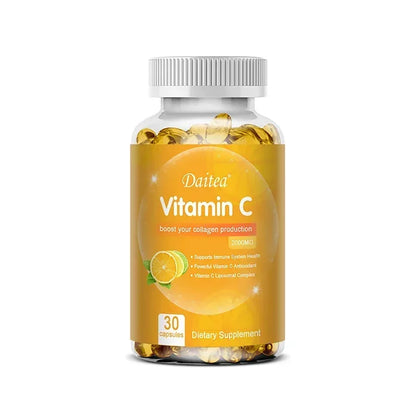 Vitamin C 2000 Mg Capsules, Nutritional Supplements - Immunity, Collagen Boosters and Antioxidants, Skin Health, Vitamin C