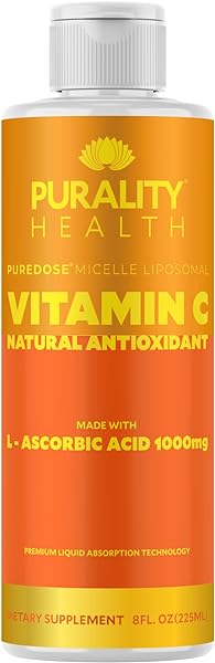 Vitamin C Liquid Supplement 1000mg per Serving, Micelle Liposomal Enhanced Absorption, Non-GMO, Gluten Free, Vegan, 15 Day Supply in Pakistan
