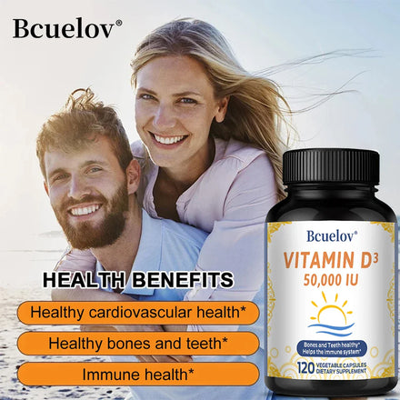 Vitamin D3 50000 IU - Bone Health & Immune Support - Non-GMO Gluten Free - Vitamin D3 Vitamin D Supplement for Men and Women