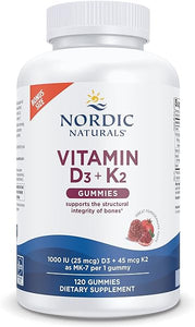 Vitamin D3 + K2 Gummies, Pomegranate - 120 Gummies - 1000 IU Vitamin D3 + 45 mcg Vitamin K2 - Great Taste - Bone Health, Promotes Healthy Muscle Function - Non-GMO - 120 Servings in Pakistan