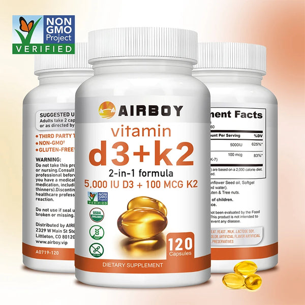 Vitamin D3 + K2 - Promotes Calcium Absorption, Bone and Joint Health, and Boosts Immunity in Pakistan