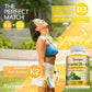 Vitamin D3 K2 capsules contain 4000 IU, calcium supplements help bone and muscle health, immune system support