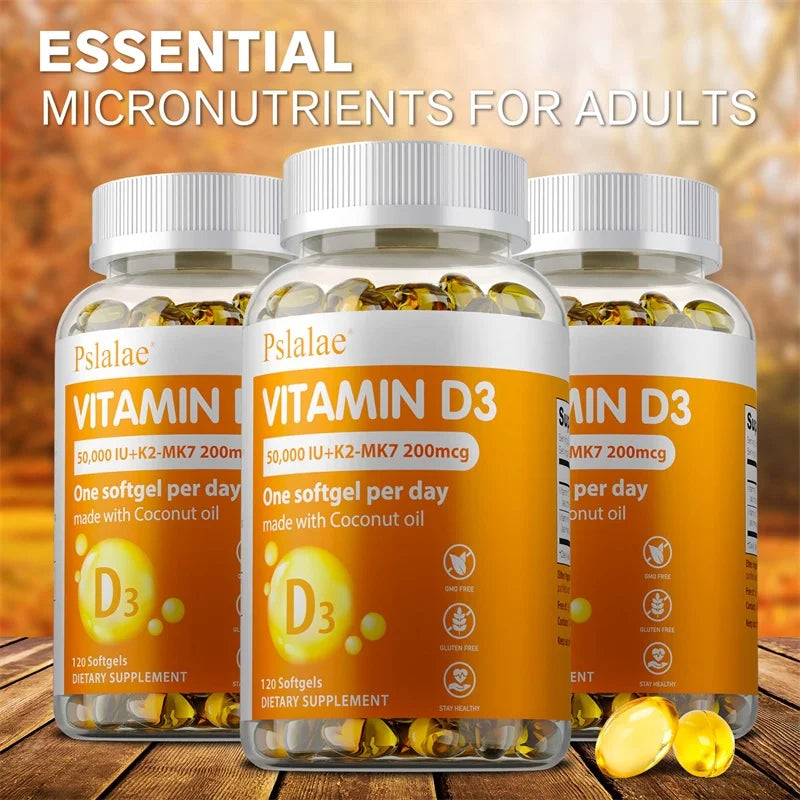 Vitamin D3 Supplement 1250mg with K2 200mcg - Immune System and Bone Health, Mood & Energy Support, Weight Management