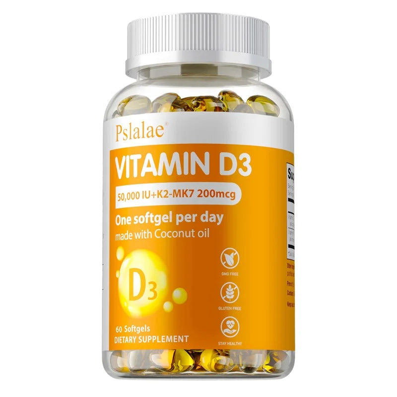 Vitamin D3 Supplement 1250mg with K2 200mcg - Immune System and Bone Health, Mood & Energy Support, Weight Management