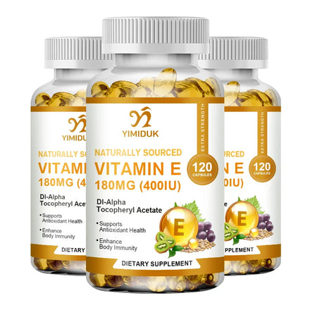 Vitamin E Capsules 180 Mg, Immune Function Support, Supports Skin - Non-GMO Dietary Supplement