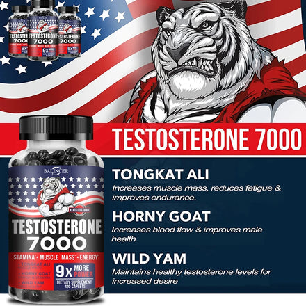 Vitamin Natural Energy, Anti-Fatigue Supplement Increase Erection Volume & Extend Erection Time, Testosterone Booster for Men