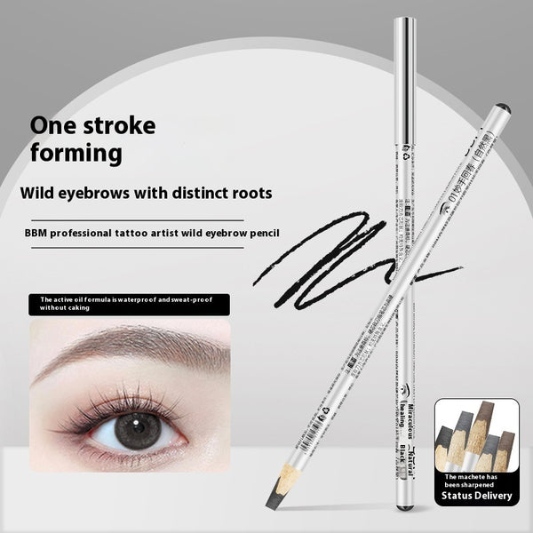 Waterproof And Sweat-proof Wild Eyebrow Pencil Line Design Distinct Look Hard Core in Pakistan