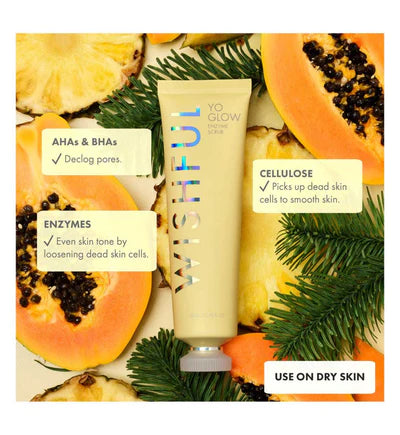Wishful Yo Glow Scrub AHA & BHA Facial Enzyme