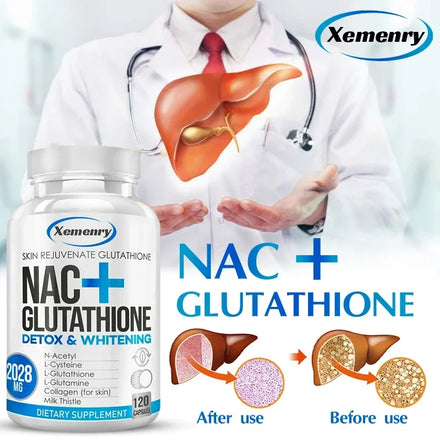 With Milk Thistle Extract - Kidney & Liver Support, Detox & Repair Capsules, NAC Capsules Premium Supplements