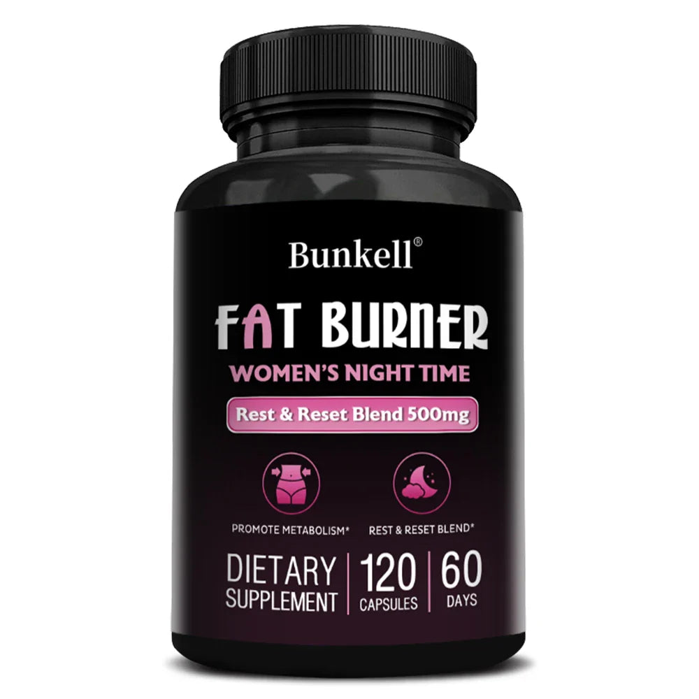 Women's Night Fat Burner, Helps Reduce Belly Fat, Manage Weight, Support Sleep, Dietary Supplement
