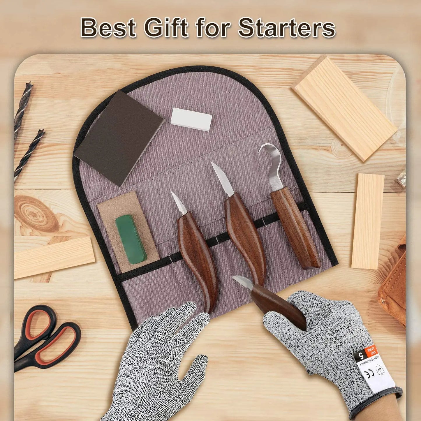 Wood Carving Tools Set Chisel Woodworking Cutter Hand Tool Set Wood Carving Knife DIY Peeling Woodcarving