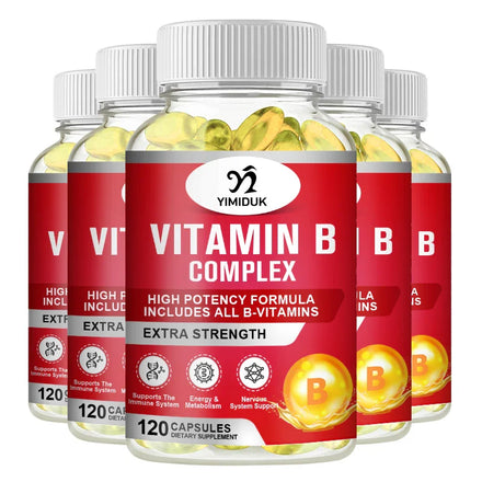 Yimiduk Vitamin B Complex Capsule Help Relieve Fatigue, Improve Digestion, Reduce Stress, Better Mood Support, Immune Supplement