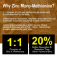 Zinc 50mg Supplement 120 Vegetarian Capsules, Zinc Highly Absorbable Supplements for Immune Support System