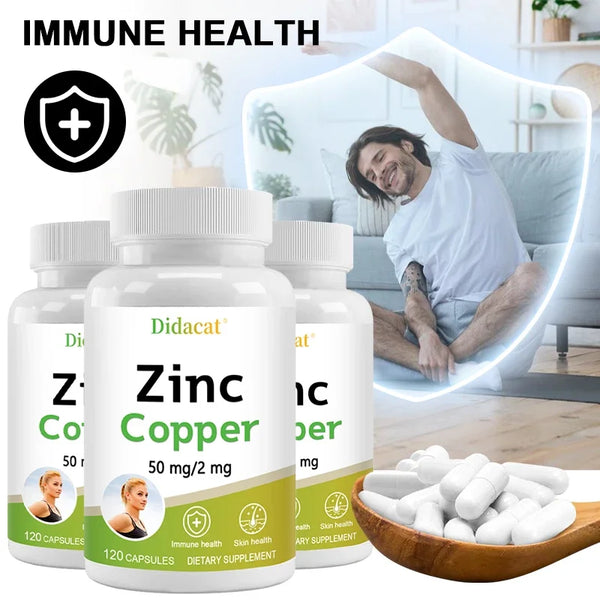 Zinc + Copper Capsules - Support Healthy Skin and Immune System, Increase Vitality, Skin Care in Pakistan