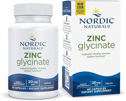 Zinc Glycinate - 60 Capsules - 20 mg Highly Absorbable Zinc Glycinate - Optimal Wellness - Non-GMO, Gluten Free, Vegan - 30 Servings in Pakistan