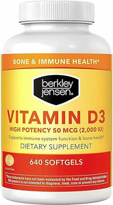 berkley jensen High Potency Vitamin D3 2000IU (50 mcg) Supplement (640 - Count), Supports Teeth, Muscle, Immune Function, and Bone Health, Non-GMO, Gluten Free, Men and Women in Pakistan