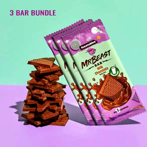Feastables | Mr Beast Chocolate Bar | [3 BAR BUNDLE] Milk Chocolate Feastables | Milk Crunch | Peanut Butter | New Formula Creamier 2.1oz Mrbeast Chocolate | Feastables Chocolate in Pakistan