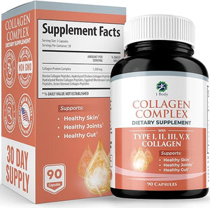 1 Body Collagen Complex in Pakistan – Collagen Protein Pills for Women & Men – Collagen for Hair, Skin, Nails, and Joints – Collagen Supplements for Women & Men