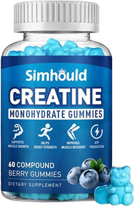Creatine Monohydrate Gummies for Men & Women, Chewable Creatine Monohydrate for Muscle Strength & Growth, Energy Boost, Muscle Builder, Sugar Free Supplements, Vegan, 60 Counts in Pakistan
