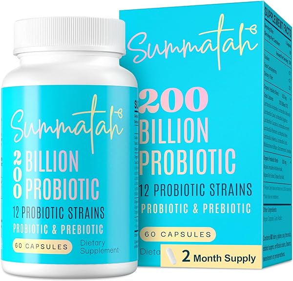 200 Billion CFU Probiotics - High Potency Probiotics for Women and Men, 12 Probiotic Strains with 3 Prebiotic, for Immune Digestive Gut Health Bloating & Gas, Shelf Stable - 60 Caps (60 Days Supply) in Pakistan in Pakistan