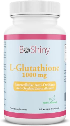 L Glutathione Skin Lightening Brightening Pills 1000 mg Antioxidant Anti Aging to Support Liver Health & Detox Help Immune & Brain Function Reduce Free Radical Damage Vegan 60 Capsules