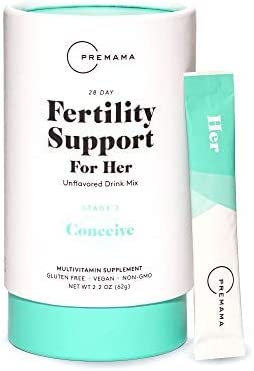 PREMAMA Fertility Supplement Drink for Women, Myo Inositol & Folate, Vitamin B12 to help Conception