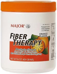 Major Fiber Therapy Easy to Mix Non-Gritty Texture Orange Flavor Methylcellulose 100% Soluble Fiber for Controlled Regularity - 16 Oz in Pakistan