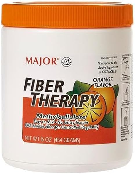 Major Fiber Therapy Easy to Mix Non-Gritty Texture Orange Flavor Methylcellulose 100% Soluble Fiber for Controlled Regularity - 16 Oz in Pakistan in Pakistan