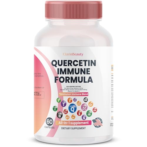 ClarinBeauty Quercetin 1000mg Zinc 50mg Vitamin C 1000mg Vitamin D 5000 IU Bromelain Elderberry & 350mg of Immune Defense Support Supplement Enriched with Artemisinin, Sea Moss, Garlic, Echinacea in Pakistan