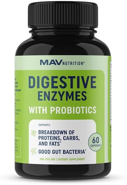 Digestive Enzymes with Probiotics for Bloating Relief & Digestive Health for Women & Men | 400MG Enzyme Blend with Probiotic Strains for Digestion & Gut Health | Vegetarian, 3rd-Party Tested | 60 ct in Pakistan