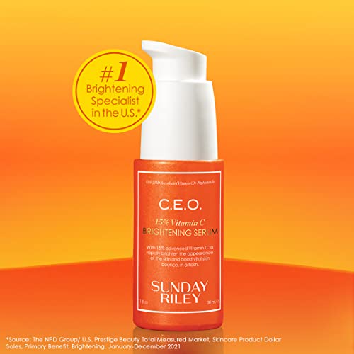 Sunday Riley C.E.O. 15% Vitamin C Brightening Serum, Orange