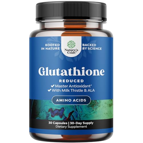 Reduced Glutathione Supplement with Glutamic Acid - L Glutathione 500mg Per Serving with Silymarin Milk Thistle Extract ALA Alpha Lipoic Acid Complex for Liver Support Skin Complexion Immunity in Pakistan